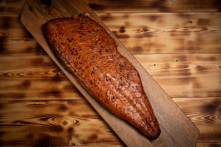 Hot Cure Smoked Salmon - 900g SIDE - Choose Flavour