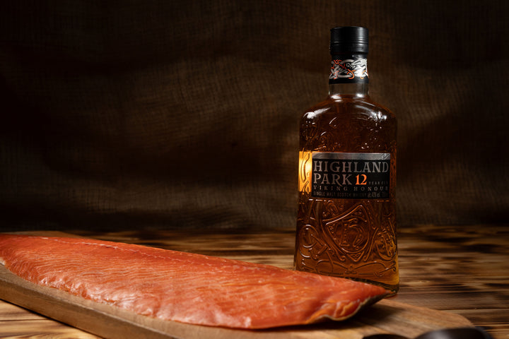 Highland Park Whisky Smoked Salmon - Sliced Side