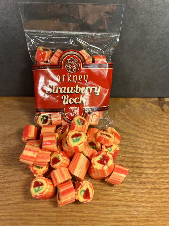 Orkney Strawberry Rock Sweeties