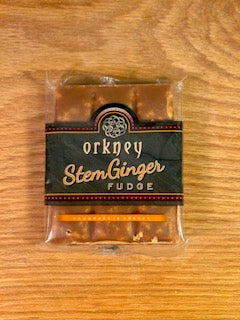 Orkney Stem Ginger Fudge 100g