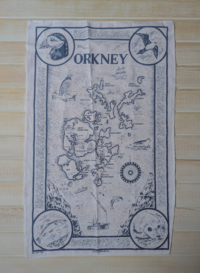 Tea Towel - Orkney Map